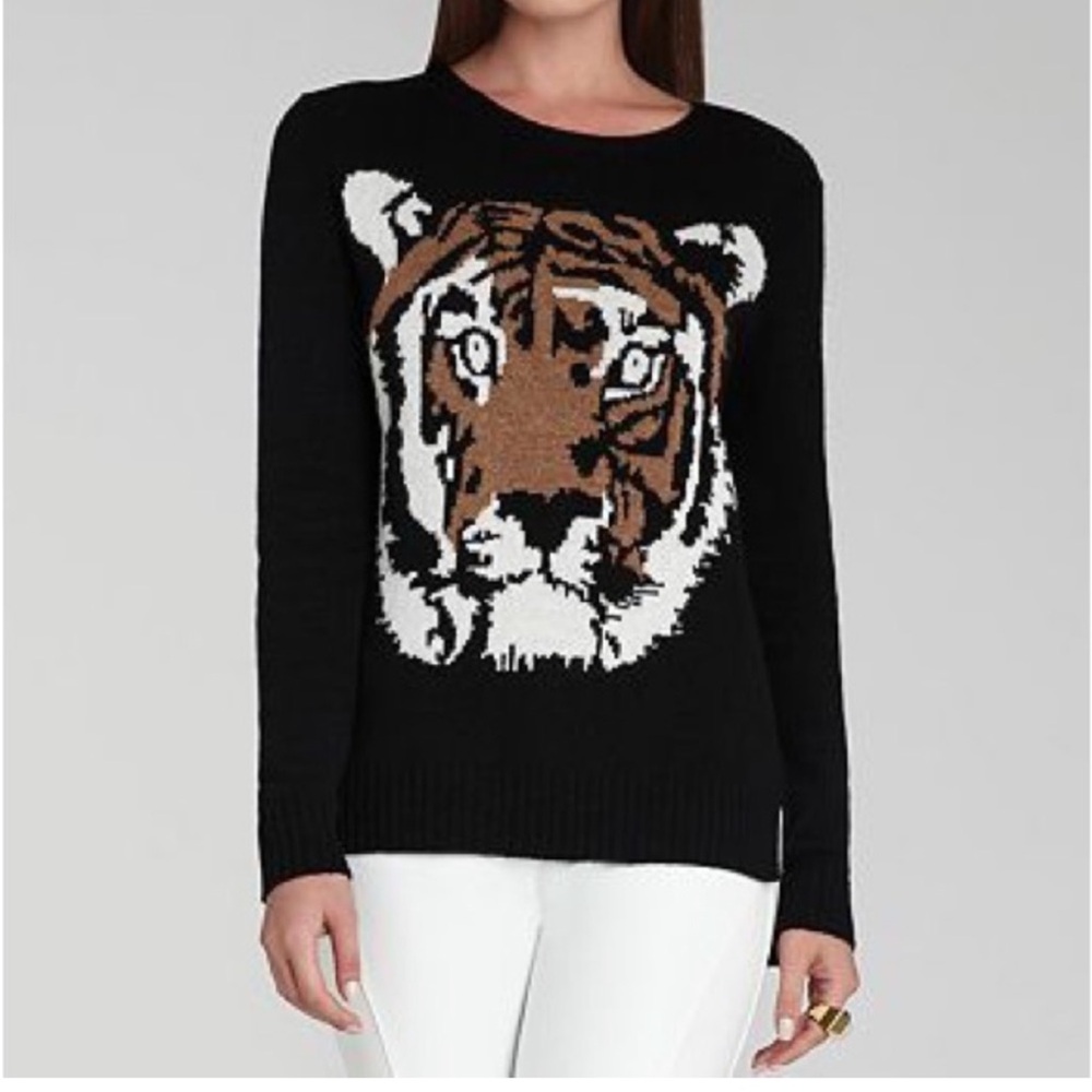 BCBGMAXARZIA Wanda Intarsia Tiger Pullover